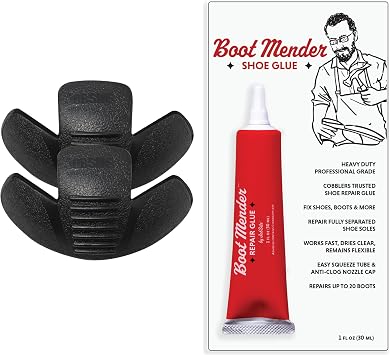 JobSite Boot Toe Guards and Boot Mender Shoe Glue Bundle