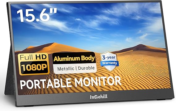 Intehill 15.6" FHD Portable Laptop Monitor | 1920x1080 IPS External Display
