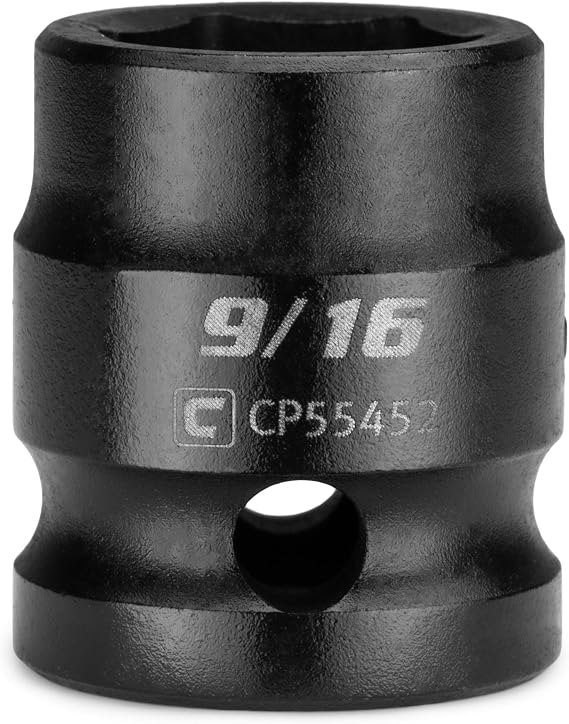 Capri Tools 9/16 in. Stubby Impact Socket, 1/2 in. Drive, 6-Point, SAE