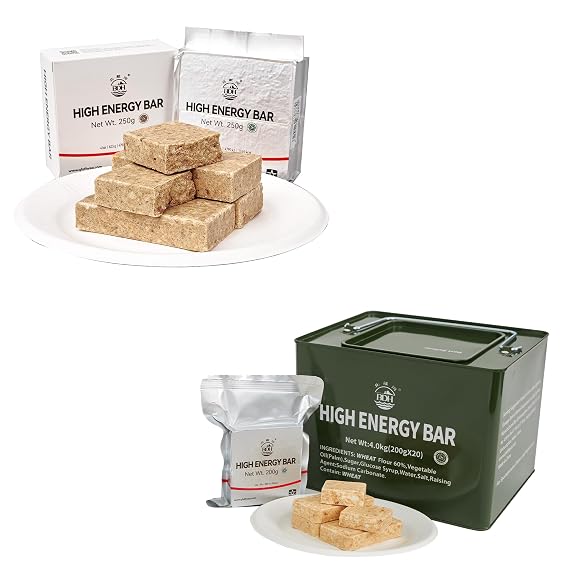 Emergency Food Ration Bars, 2 set Survival Tabs Supply for Outdoor Camping Snowstorm Earthquake Disaster Preparedness Kit