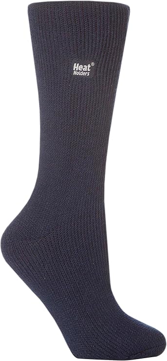 HEAT HOLDERS - Womens Original Striped Cozy Winter Warm Thick Thermal Crew Socks