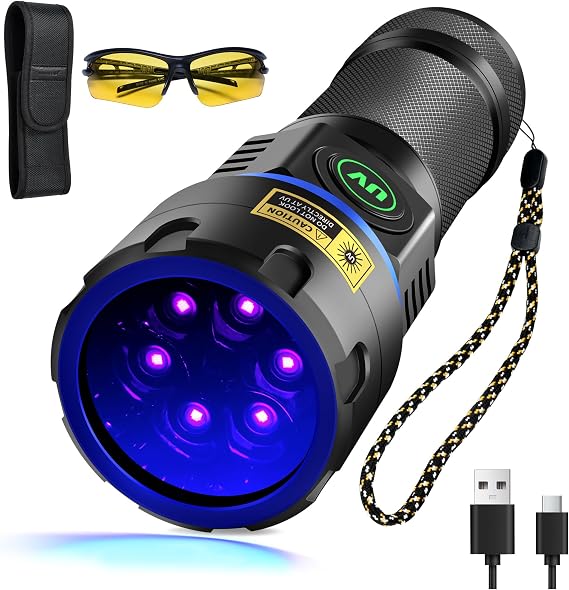 DARKBEAM UV Flashlight Filtered 365nm Black Light Blacklight Rechargeable