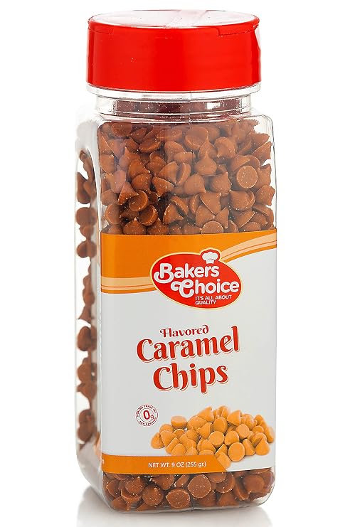 Caramel Flavored Chocolate Chips, Non Dairy, Kosher - 9 oz. - Baker's Choice