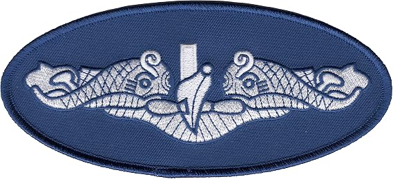 Enlisted Submarine Qualification Emblem Large Dolphins Collectible Novelty Patch