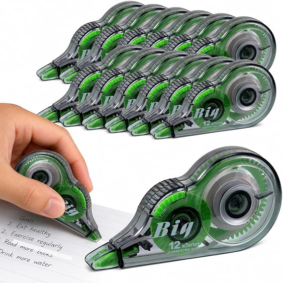 Yexiya 12 Pieces Correction Tapes Correction Wide Eraser Applicator
