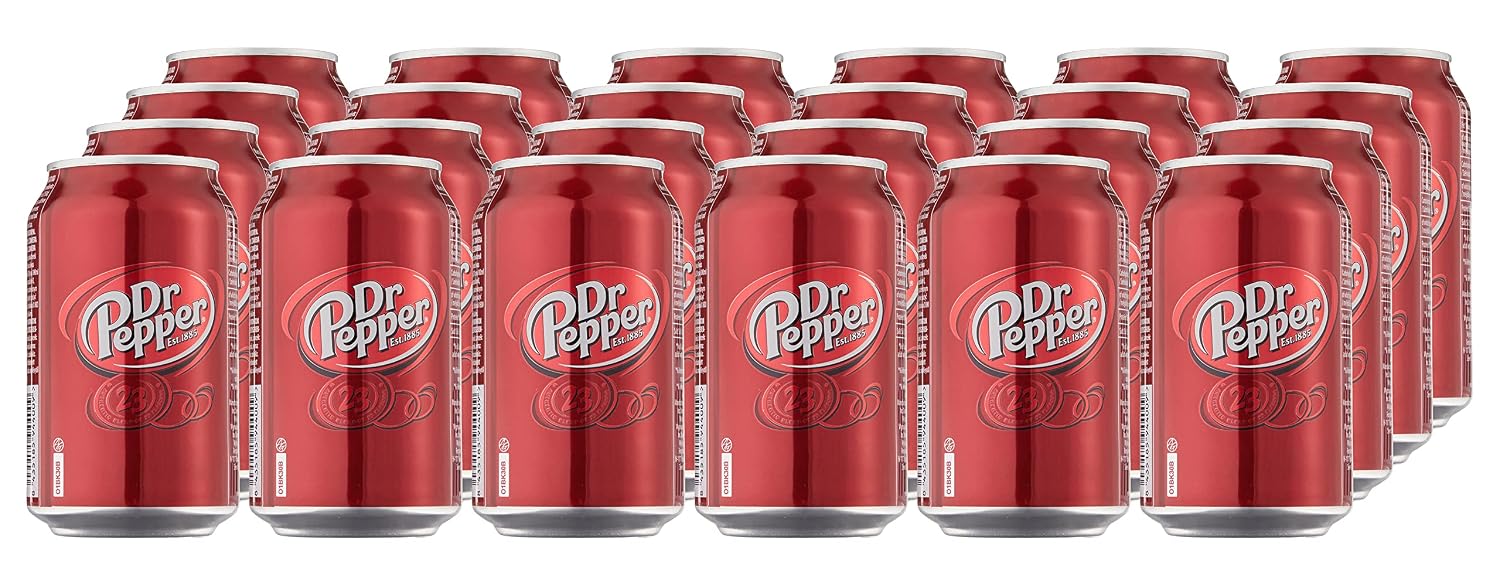 Dr. Pepper 24 x 330 ml Effervescent Soft Drink with Fruit Aroma