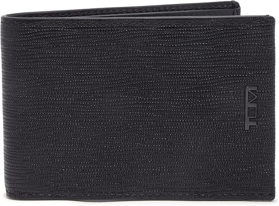 Tumi Mens Slim Single Billfold Black Embossed One Size