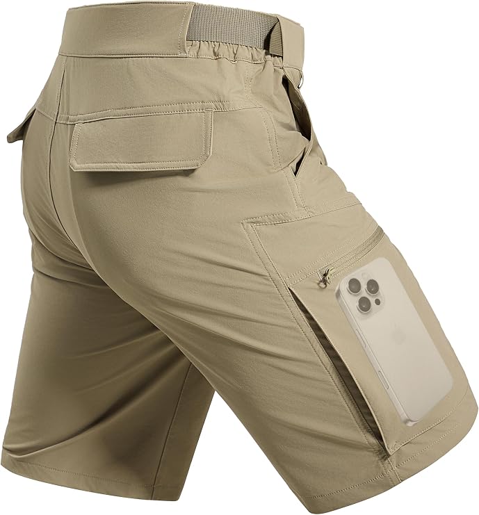 FREE SOLDIER Men's Cargo Hiking Shorts with Belt