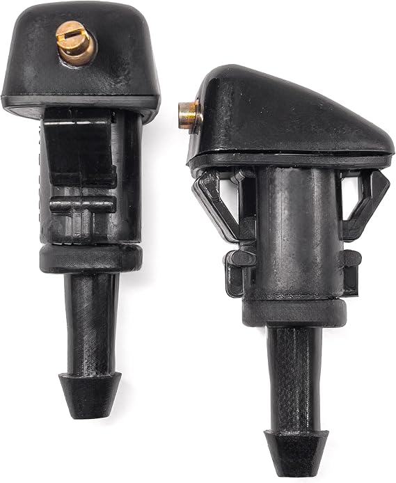 Click&Fit Windscreen Washer Jets Compatible with Kia Sportage Sorento Rio Soul Optima Venga 2001-2023 - Adjustable Brass Snap-in Sprayer Screenwash 98630-2K100 98630-3J000, 2pcs