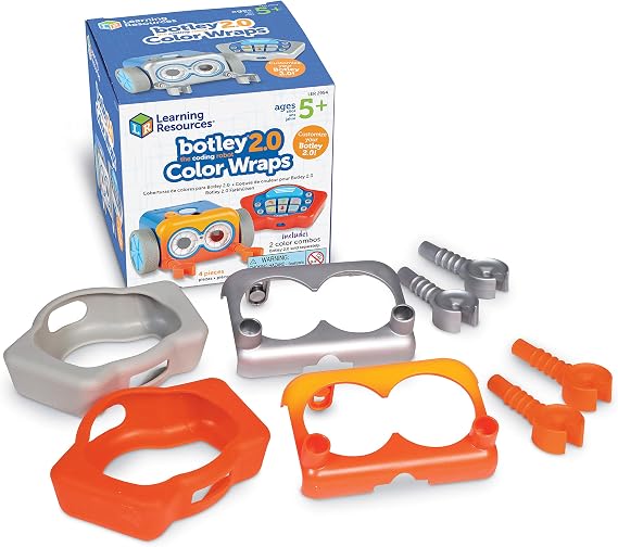 Learning Resources Botley 2.0 Color Wraps: Red & Silver Pack, Accessory Pack, Botley Not Included, Ages 5+ | Accessory Pack, Botley Not Included, Ages 5+