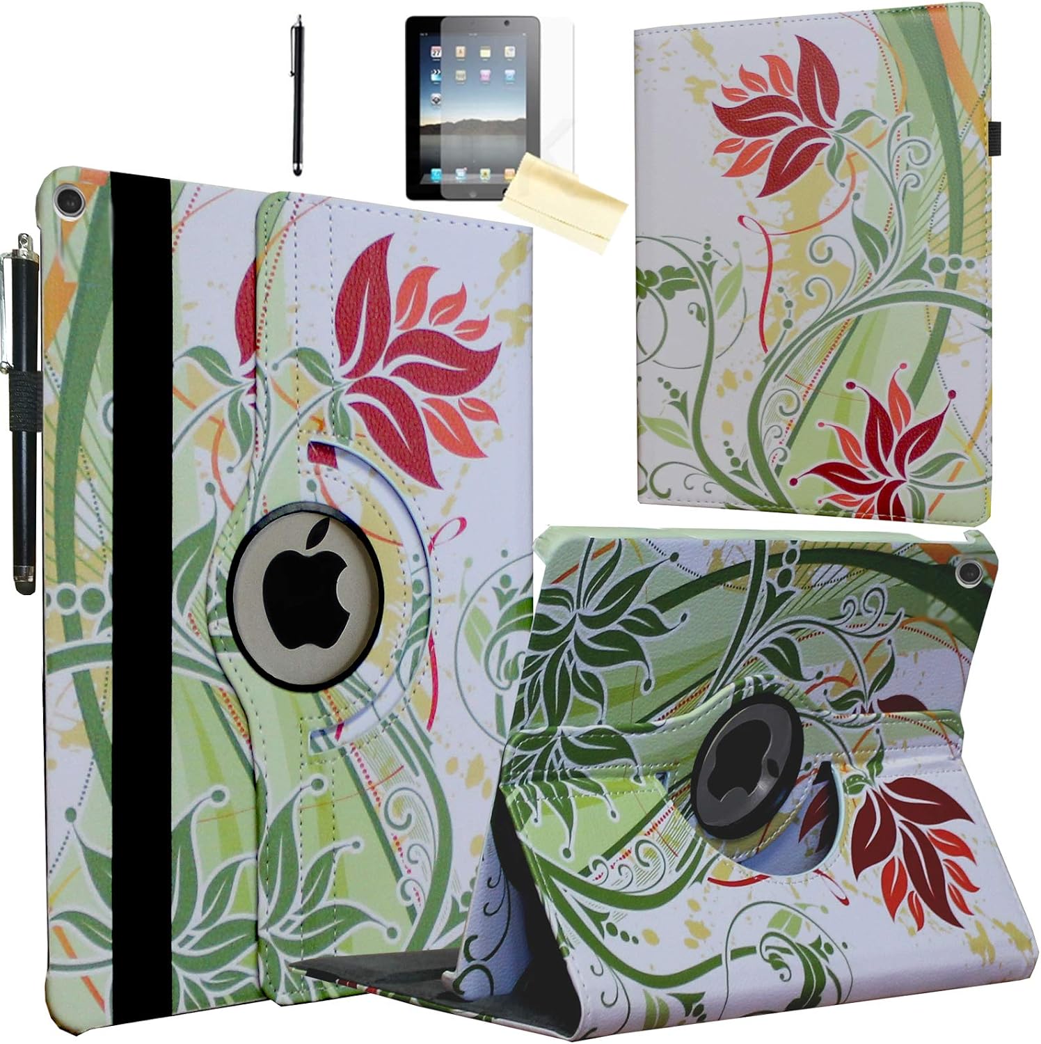 Case for iPad 10.2 inch, for iPad 9th 8th 7th Generation, Rotating Stand Smart Magnetic Auto Wake Up/Sleep Cover for A2602 A2603 A2604 A2605 MK2L3LL/A MK2P3LL/A MK673LL/A (Black)