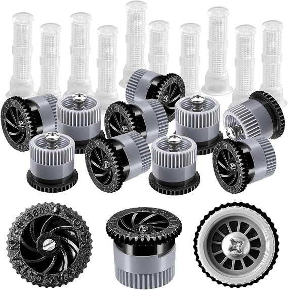 10 Pieces Variable Arc Nozzle, Replacement Pop-up Sprinkler Heads Compatible with Hunter, RainBird, Orbit High Efficiency Pop Up Sprinklers for Garden Lawn Irrigation (17AN)