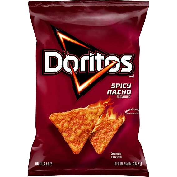 Doritos Tortilla Chips Spicy Nacho, 9.25 Oz