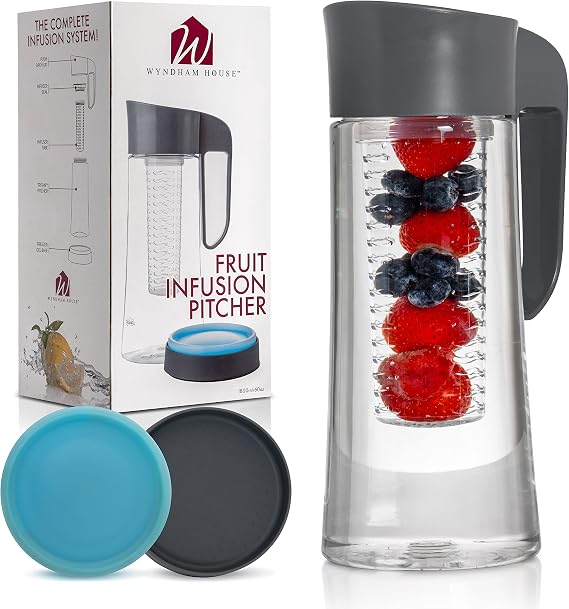 Wyndham House Fruit Infusion Pitcher, 60 Ounce, With Freezer Gel Base