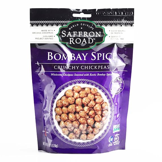 Saffron Road Bombay Spice Chickpeas 6 oz each (6 Items Per Order, not per case)