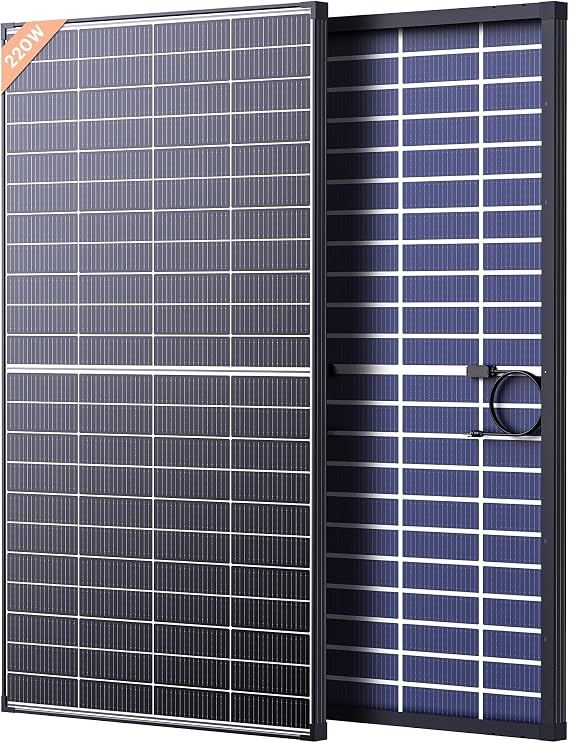 ZOUPW 220 Watt N-Type 16BB Bifacial Anti-Shading Solar Panel
