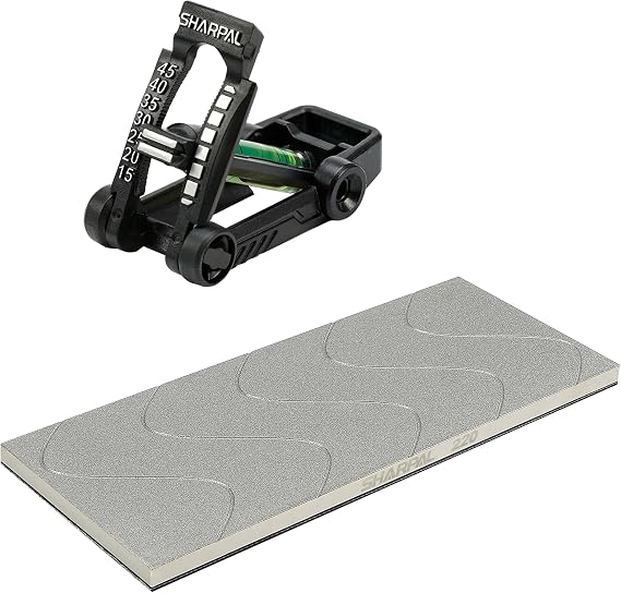 SHARPAL 194H Whetstone Angle Guide + SHARPAL 145H 10 x 4 Inch Diamond Lapping Plate
