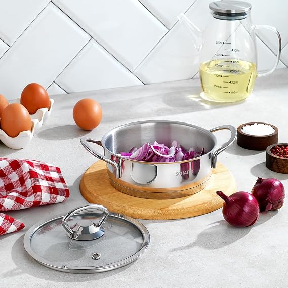 Schäfer Micro Mini Basık Çelik Tencere 14Cm-2 Parça