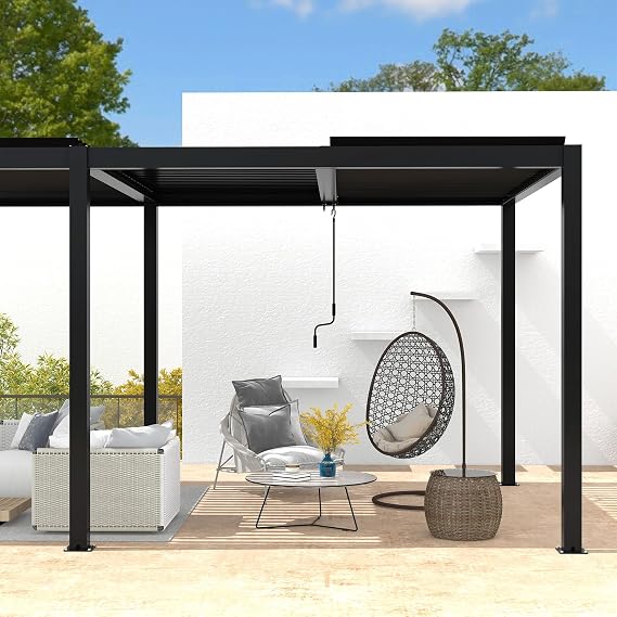 8610J Louver Pergola 10x19ft Aluminum Frame & Louvers