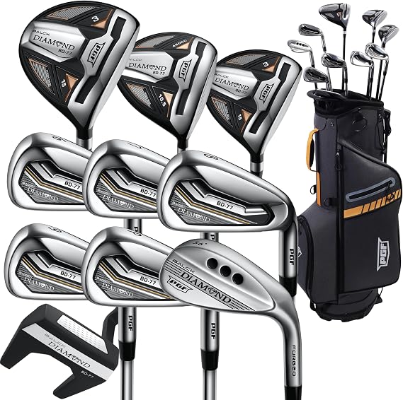 PGF Labs BD-77 Complete Golf Club Package Set for Men & Women [14-Pieces] [Flex: Regular]