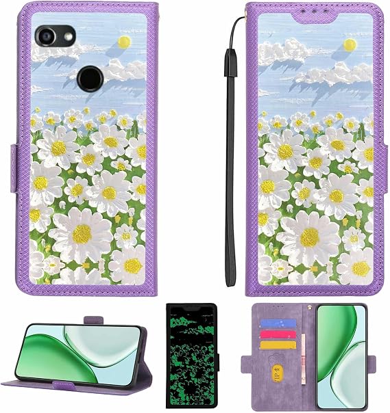 Case Compatible for KYOCERA GRATINA Phone Case Flip Cover [with Tempered Glass Screen Protector][RFID Blocking][Luminous Effect] LPT-CJ