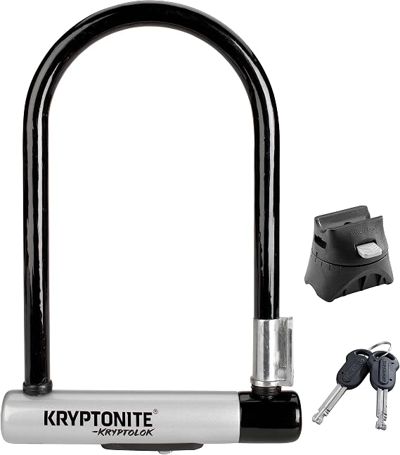 Kryptonite Kryptolok ATB Bike U-Lock, 12.7mm Steel Shackle with Bracket