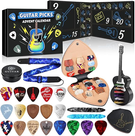 iZoeL Guitar Advent Calendar Mens 2026 Guitar Picks Advent Calendar Adult