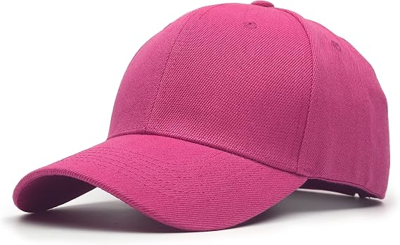 Utmost Structured Baseball Cap with Adjustable Closure - Performance Hat for Outdoor Activities and Custom Embroidery (1pc Hot Pink)