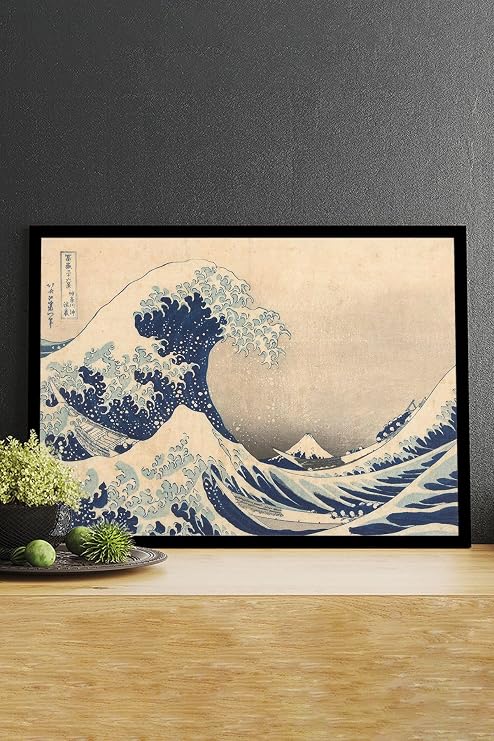 Postermanya (pster14617) Dalga - Wave - Katsushika Hokusai Sanatsal Çerçeveli Tablo 40 x 50