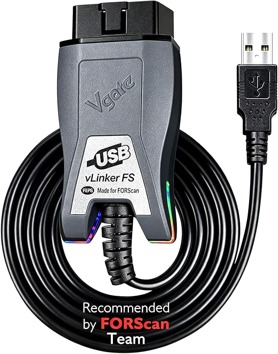 Vgate VLINKER FS OBD2 Scanner OBDII USB Adapter Code Reader Diagnostic Tool for FORScan with HS/MS-CAN Auto Switch