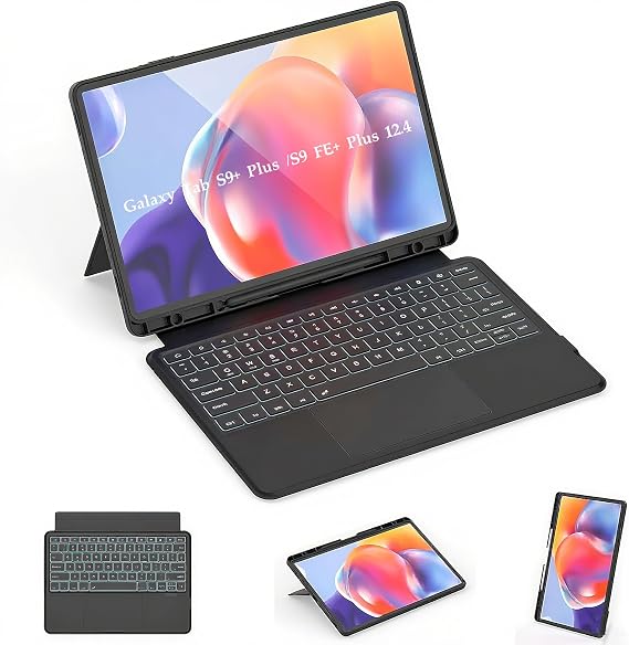 Detachable Keyboard Case for Samsung Galaxy Tab S9 FE /S9 Plus 2023