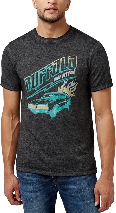 Buffalo David Bitton Mens Short Sleeve Crew Neck Graphic Tee