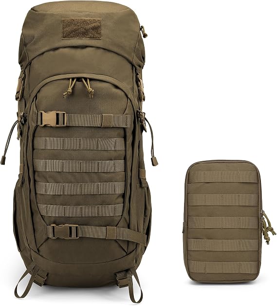 Mardingtop 50L Hiking Backpack+ Molle Tactical Utility Pouch
