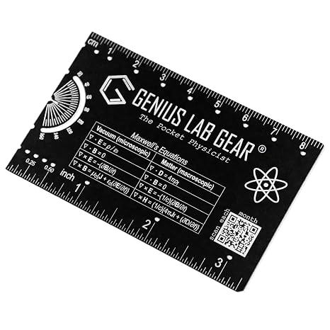 Pocket Physicist: Small 3 Inch Physics Metal Metric Ruler Scale Multitool