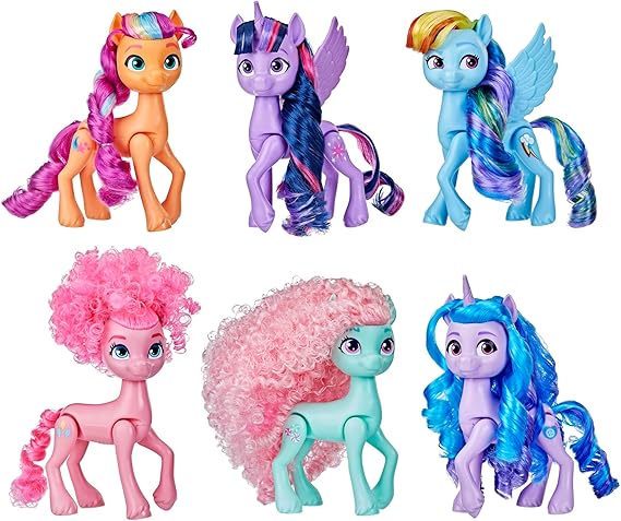 My Little Pony Dolls Rainbow Celebration, 6 Pony Figure Set