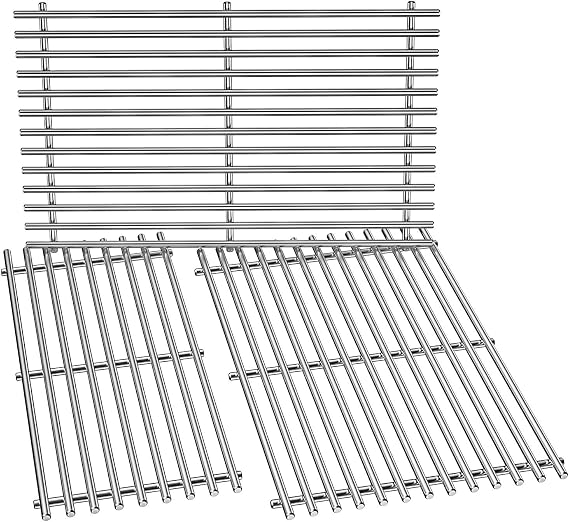 Stanbroil Cooking Grate for Weber Summit 600 Grill with Smoker Box, 3 Pack | Solid 7mm Stainless Steel Rods, Rust-Resistant, Fits Weber Summit E/S 640/650/660/670, Even Heating, Replacement for 67552