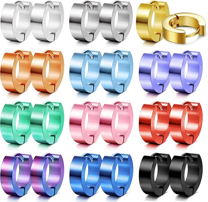 ORAZIO Stainless Steel Small Hoop Earrings for Women