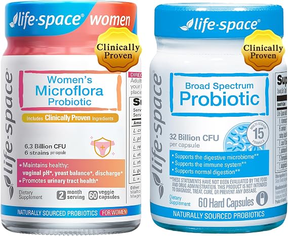 Life-Space - Probiotics for Women + 32 Billion CFU Broad Spectrum Probiotics, Clinically Validated Support Boost Women's Health & Digestive Health & Immune Health