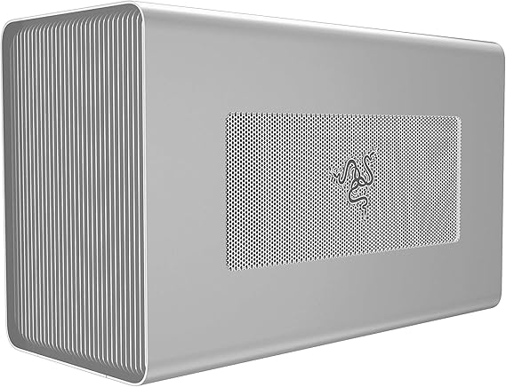 Razer Core X Aluminum External GPU Enclosure eGPU: Windows & MacOS Thunderbolt 3 Laptop NVIDIA AMD PCIe Support 650W PSU Mercury White