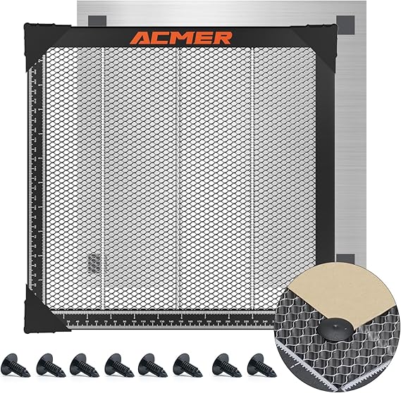 ACMER Honeycomb Laser Bed, 400 x 400mm Cutting Table with Aluminum Panel