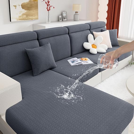 Waterproof Couch Cushion Covers, Anti Slip Sofa Slipcovers for Pets | Waterproof Protection, Thick Jacquard Fabric, Wear Resistant, Anti Slip, Pet Protection (3 Pieces)
