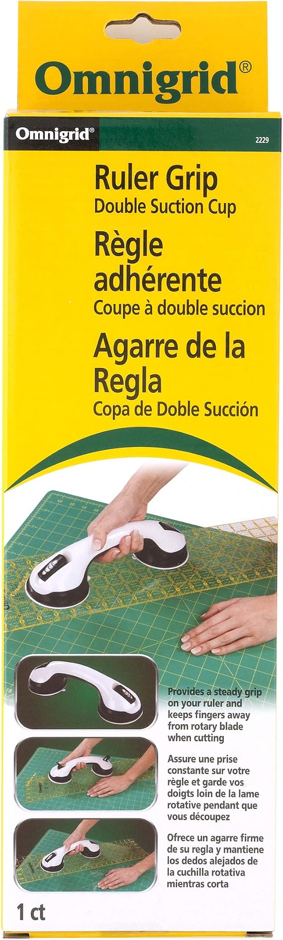 Omnigrid 2229 Ruler Grip Double Suction Cup