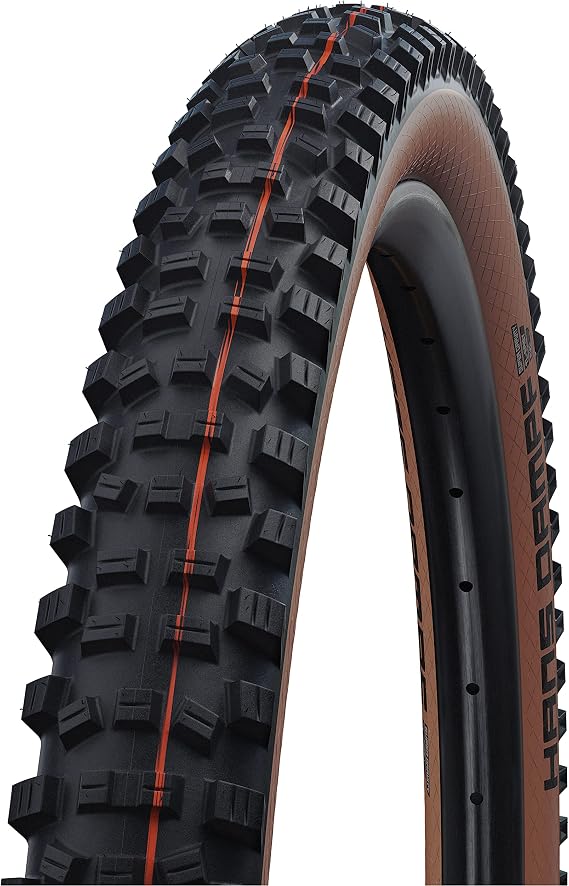 Schwalbe - Hans Dampf All Terrian and All MTB Tubeless Folding Bike Tire | 29 x 2.35 | Evolution Line, Addix Soft, Super Trail | Black/Tan