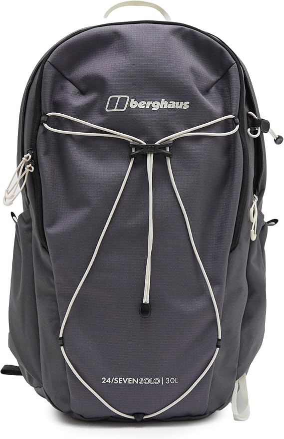 Berghaus 24/7 Solo Rucksack, 30L Capacity, Polyester, Flow Technology Ventilated Back System, Laptop Sleeve, Walking Pole Holders, 52 x 27 x 26cm (Grey)