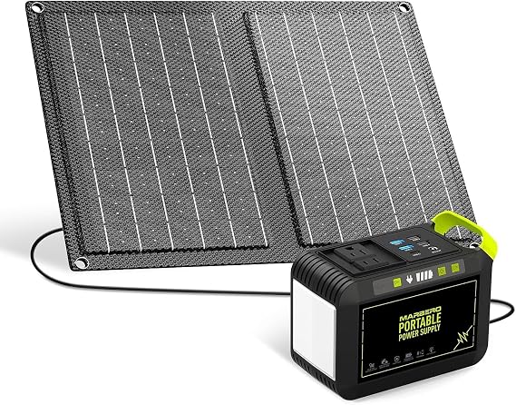 MARBERO Solar Powered Generator 88Wh, 120W Surge with 21W Solar Panel Kit