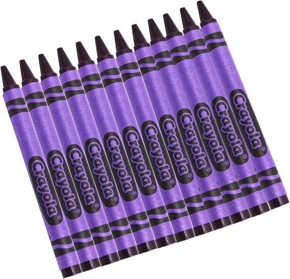 Crayola Crayons, Violet Purple, Single Color Crayon Refill, 12 Count Bulk Crayons, School Supplies