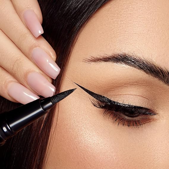 K7L Liquid Black Eyeliner with Felt Tip - Waterproof, long-lasting, anti-smudge, smear-resistant