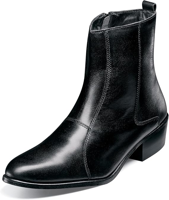Stacy Adams Men's Santos Plain-Toe Side Zipper Boot