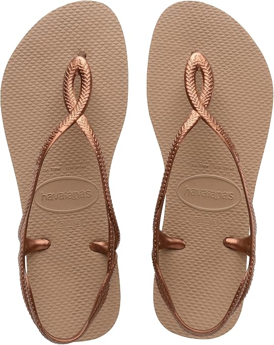 Havaianas Luna Ciber Pink 37 38 Flip Flops Womens