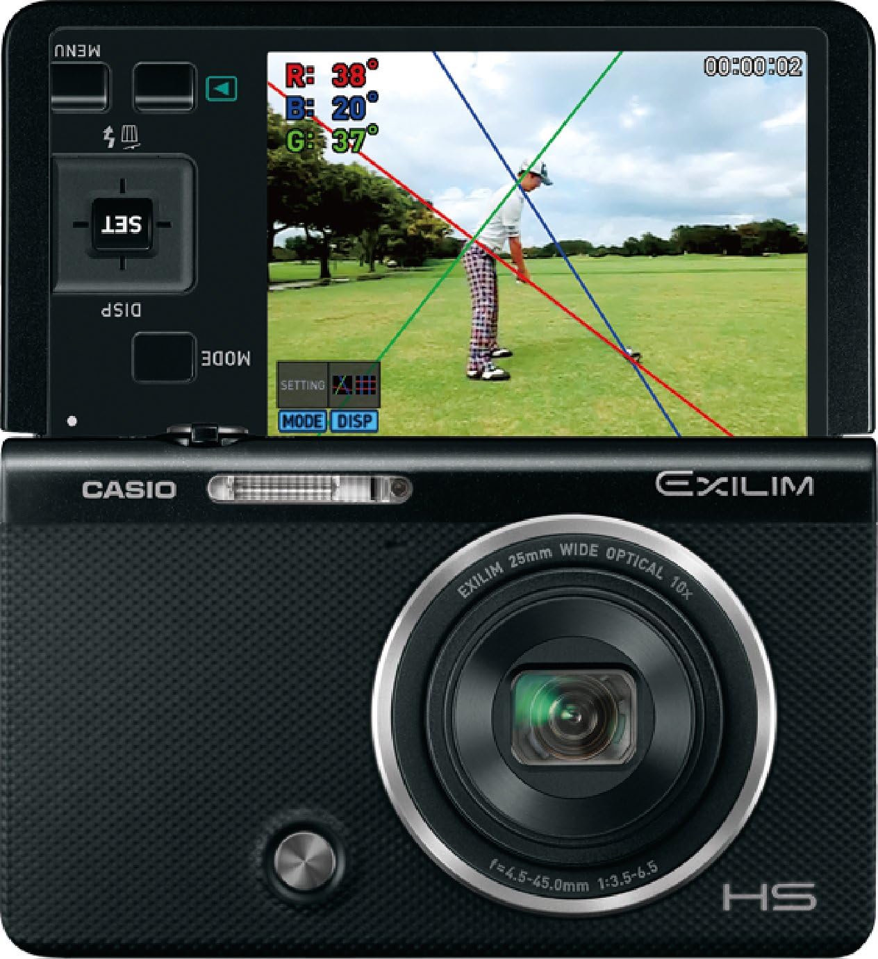Casio EX-FC500SBK Digital Camera EXILIM Built in Ryo Ishikawa Pro Swing Movie High Speed Camera for Golfers